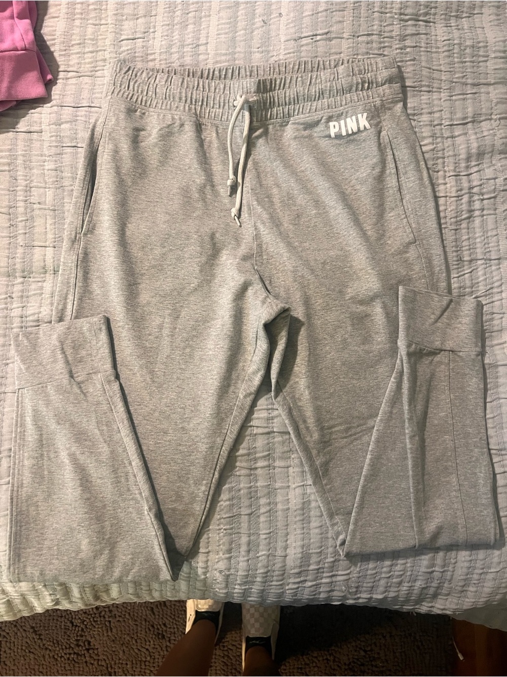 PINK Victoria's Secret Grey Drawstring Sweatpants